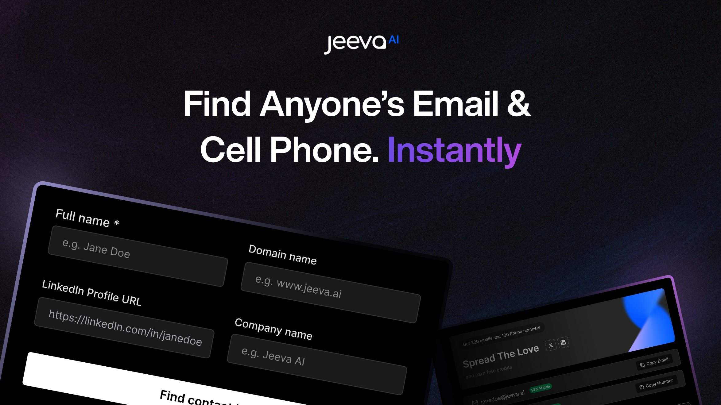 Contact Finder by Jeeva AI