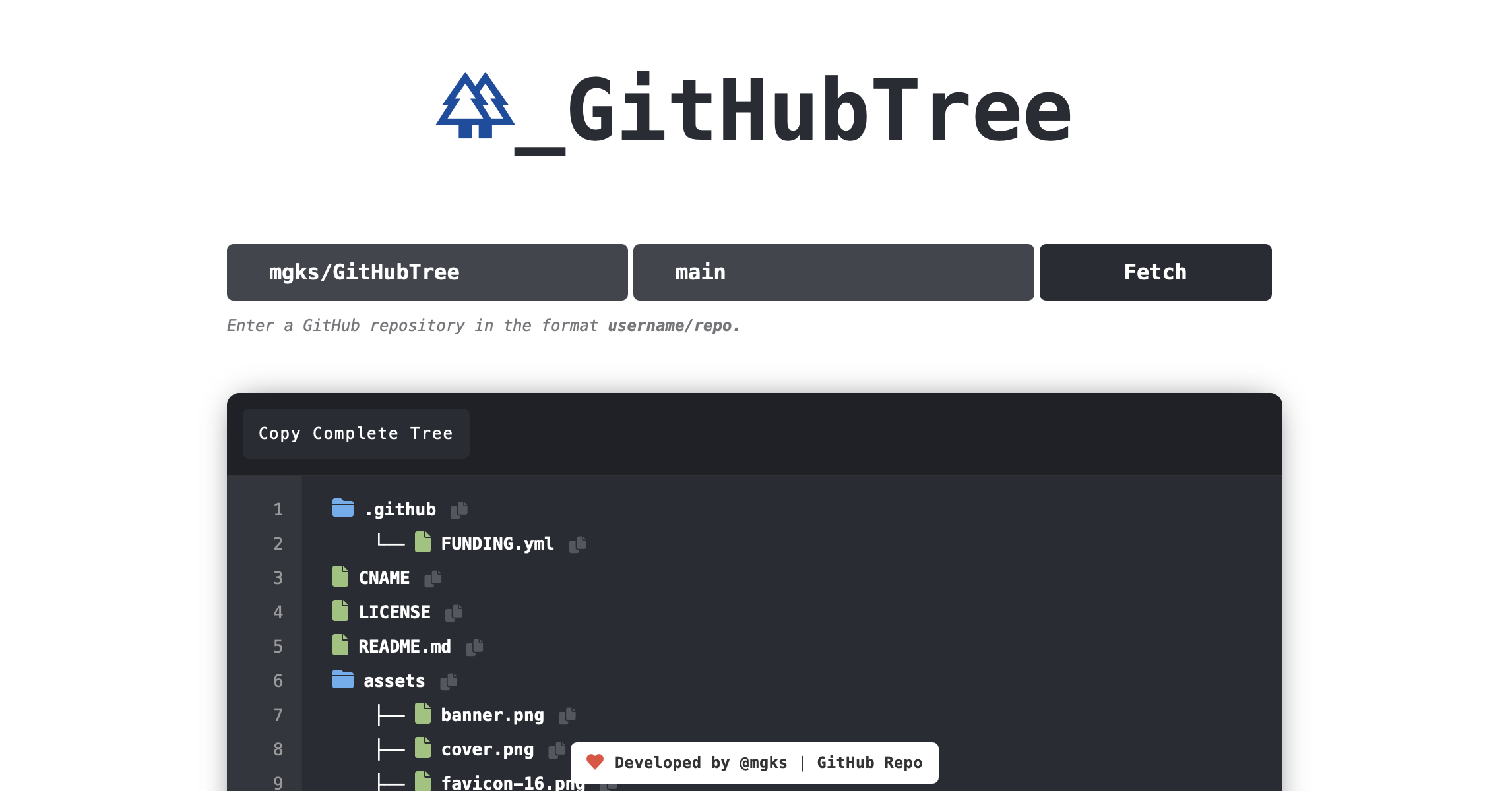 GitHubTree