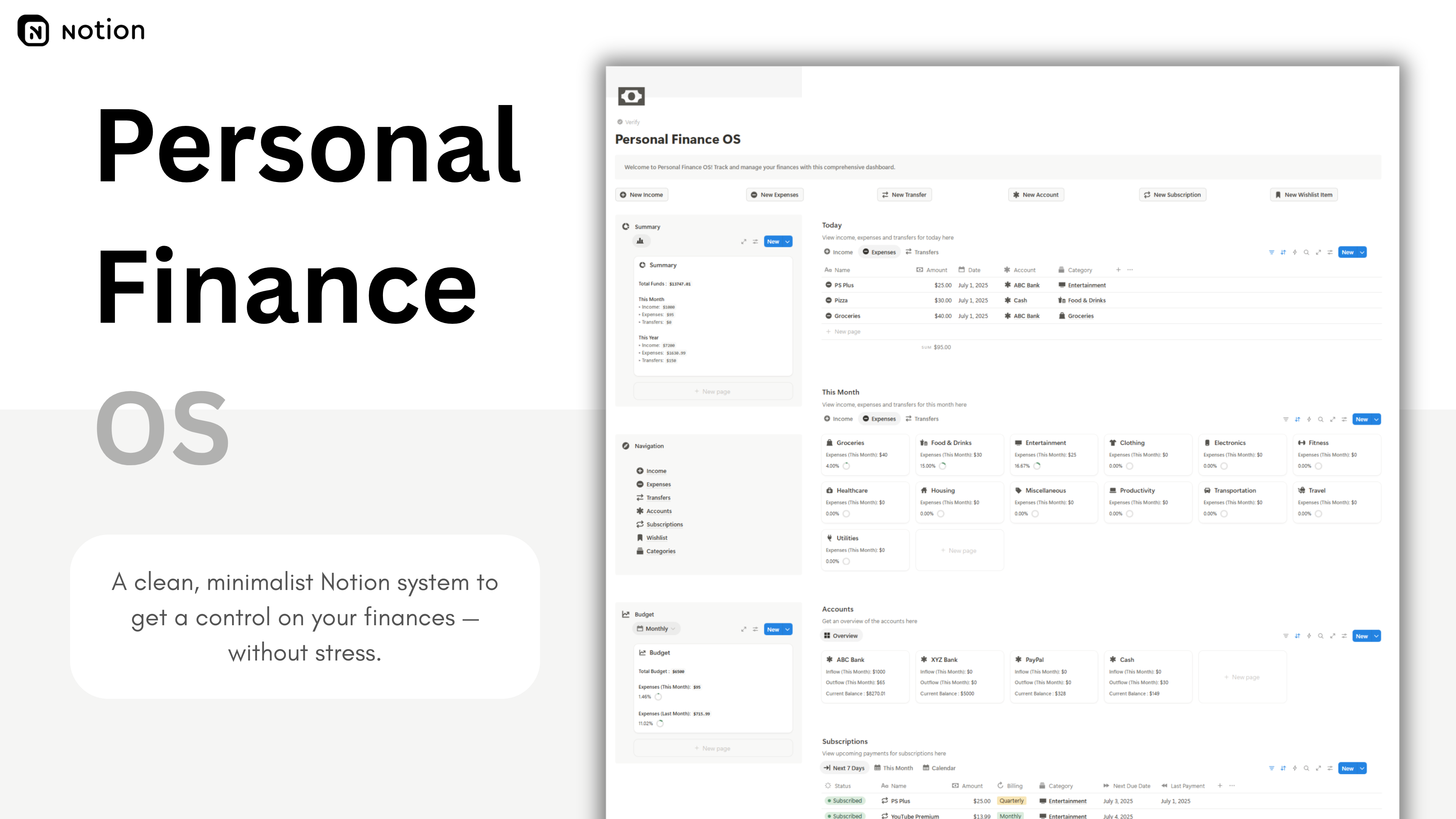 Notion Finance OS