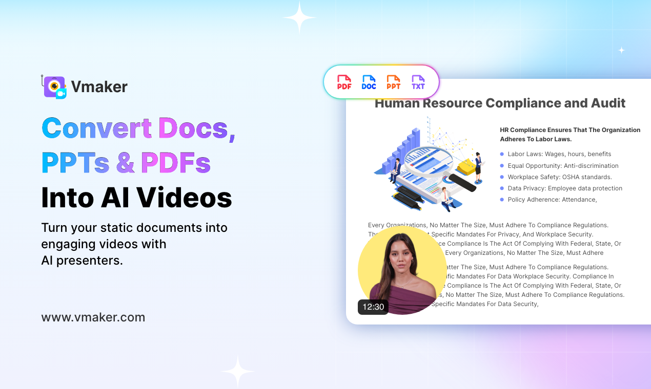Doc to video maker by Vmaker AI