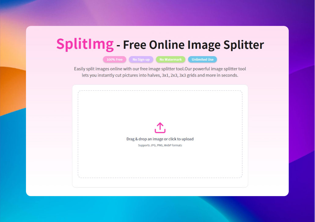 SplitImg - Your 2-Second Image Splitter