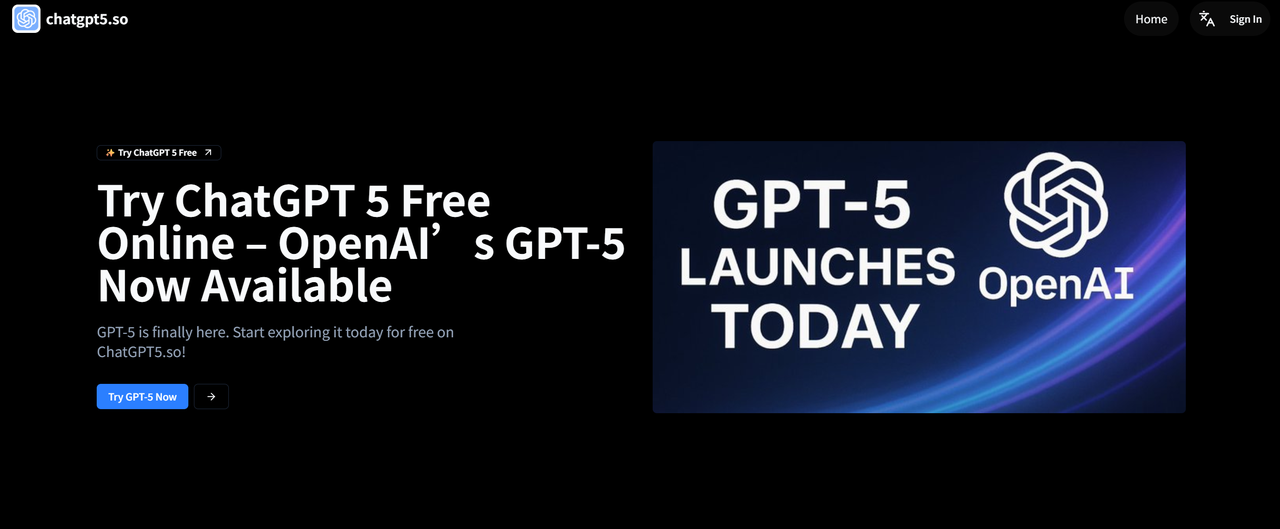 ChatGPT5.so: Free GPT‑5 Online