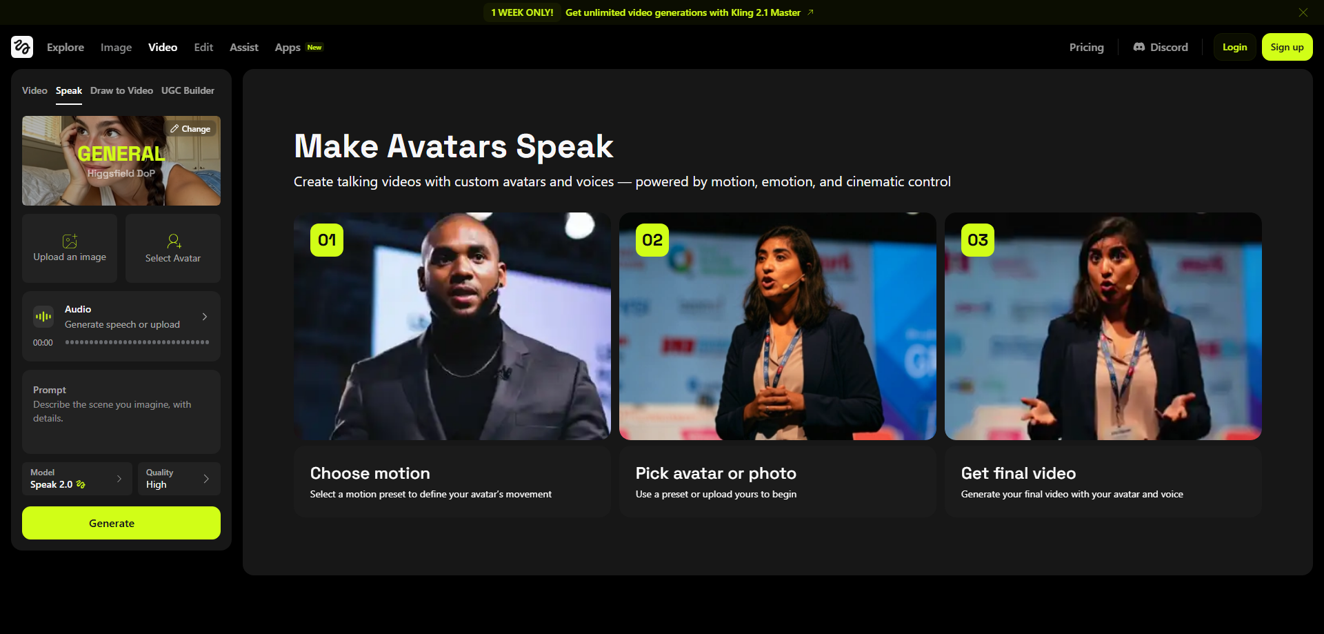 Higgsfield Speak 2.0