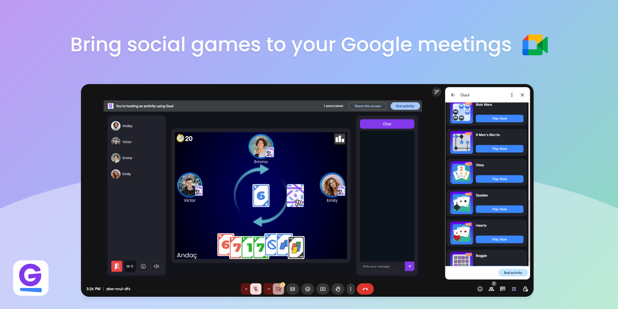 Games for Google Meetings by Guul