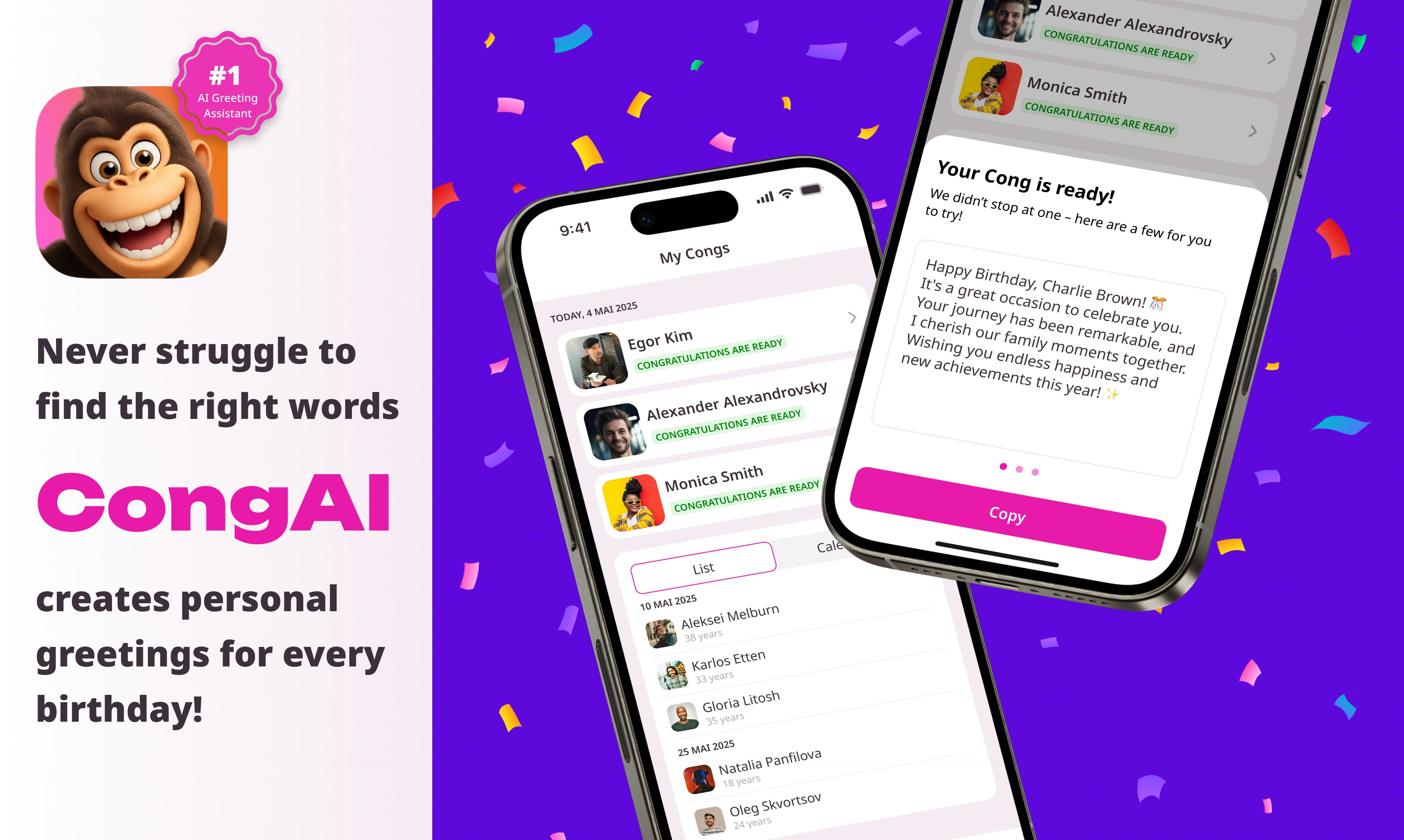 CongAI — personal greeting assistant