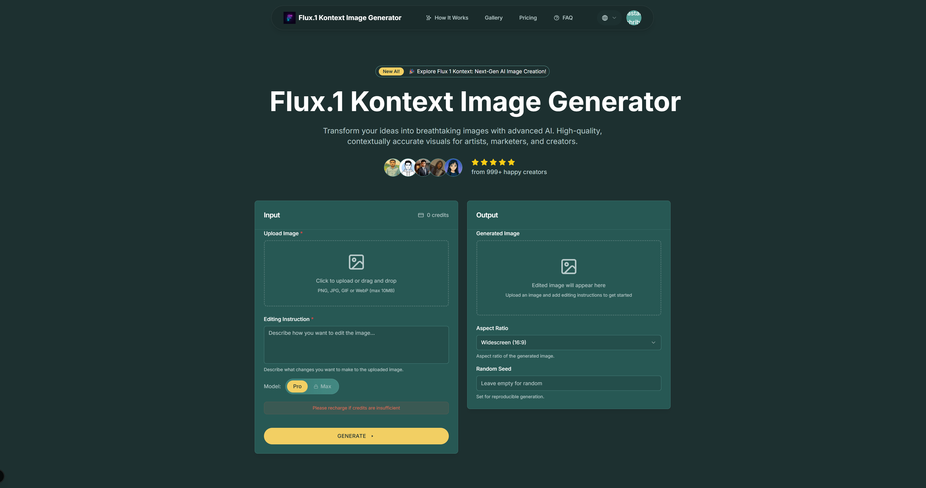 Flux Kontext Image Generator