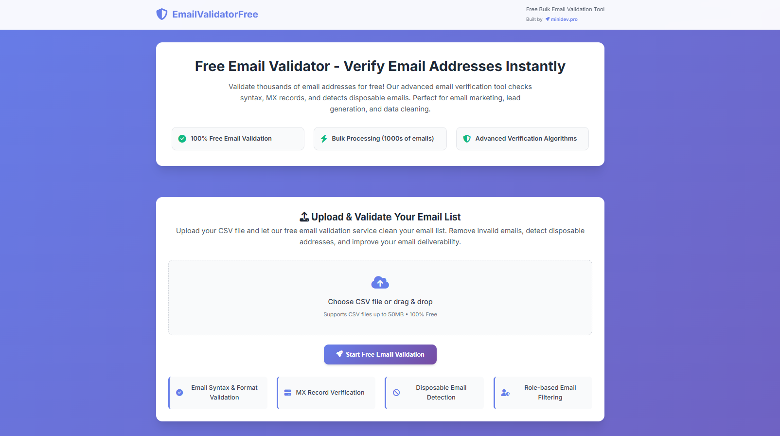 Free Email Validator